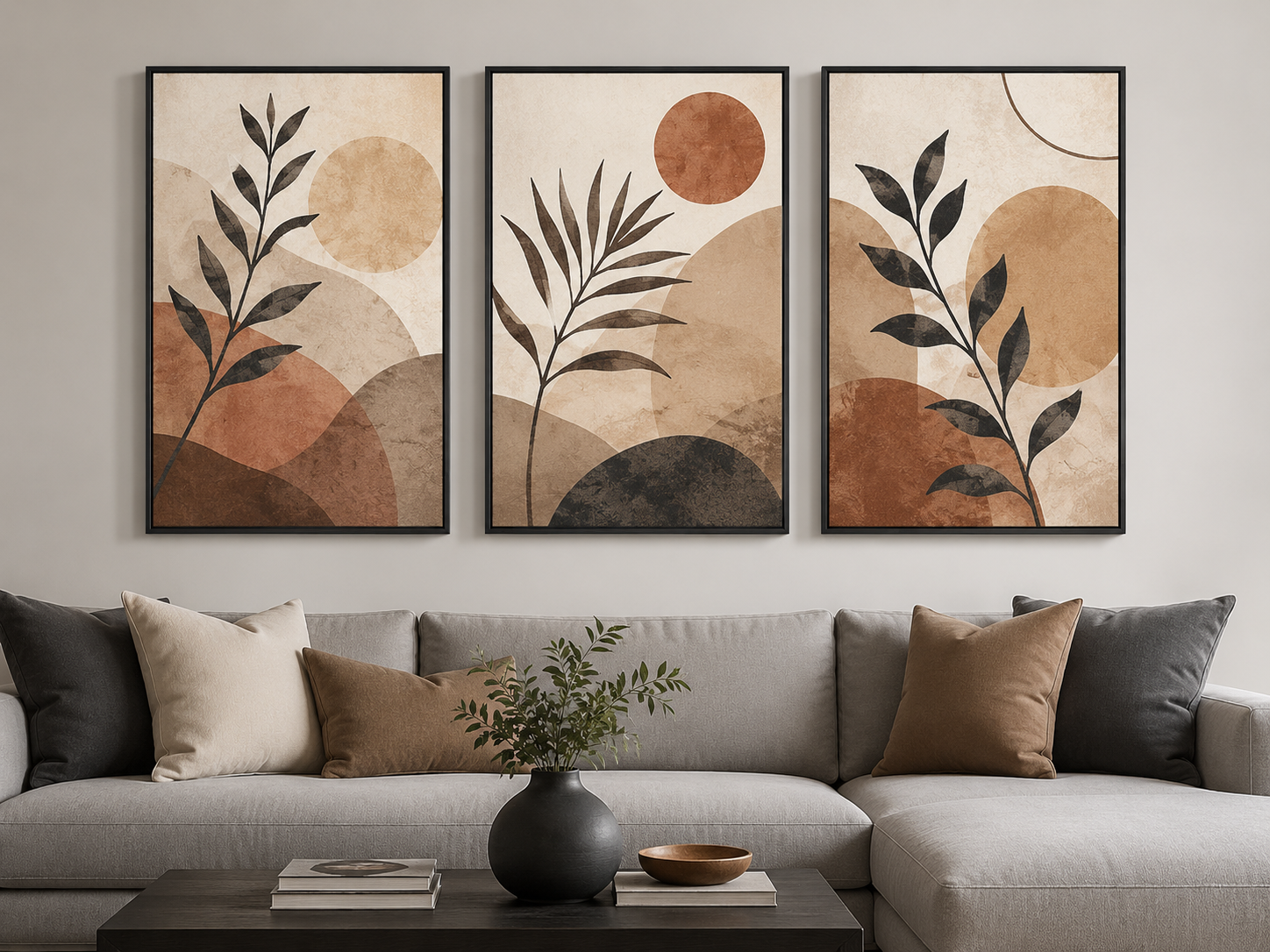 Desert Horizon Journey Canvas Wall Art Print – 3-Piece Landscape Set